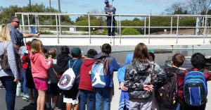 Students viewing clarifier at 4S Ranch reclamation plant