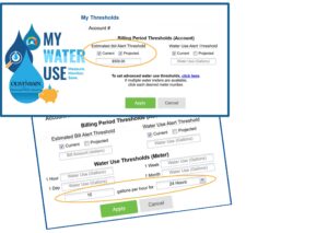 Images of My Water Use tool
