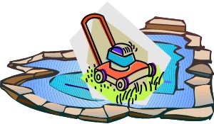 clip art of mower on pool surface